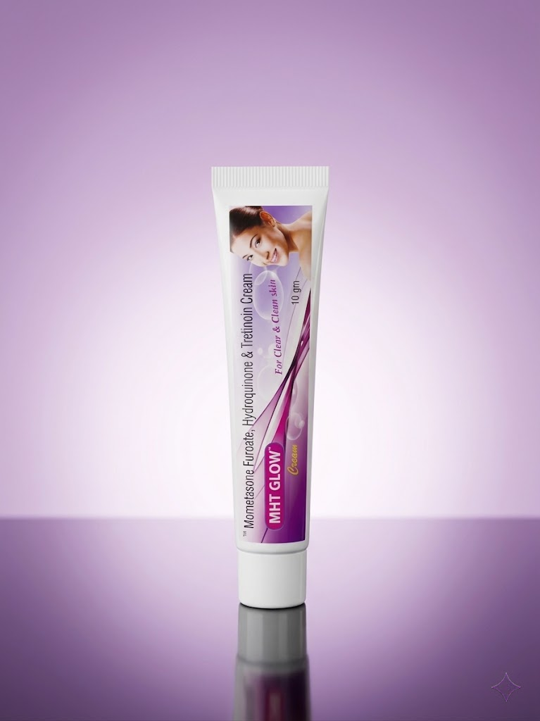 MHT Glow Cream tube — 10g clinical skin correction formula